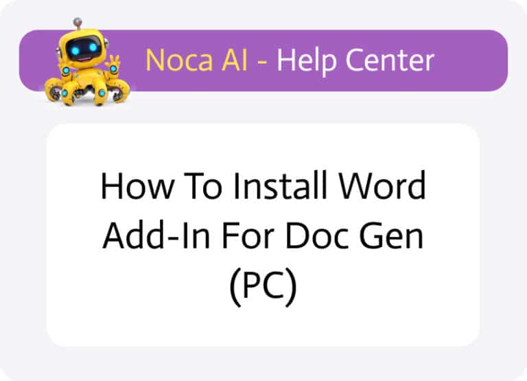 How to Install Word Add-In for Doc Gen (PC) - Help Center